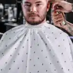 THE BARBER CAPE - SHIELD COLLECTION - WHITE