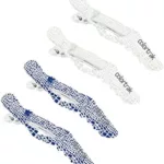 Colortrak Safari Chic Rubberized Croc Clips 4pk